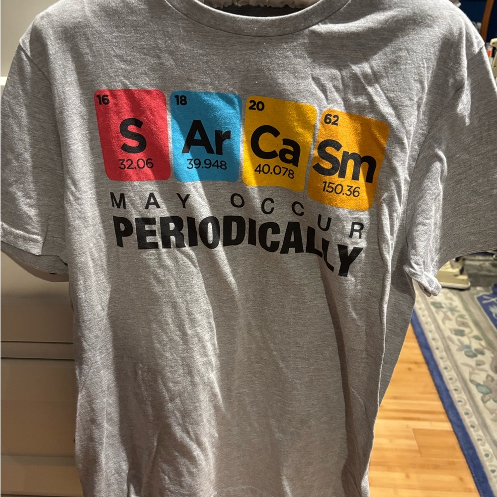GIFT FOR YOUR GRAD - Gray Periodic Table Graphic T-Shirt - Picture 4 of 5
